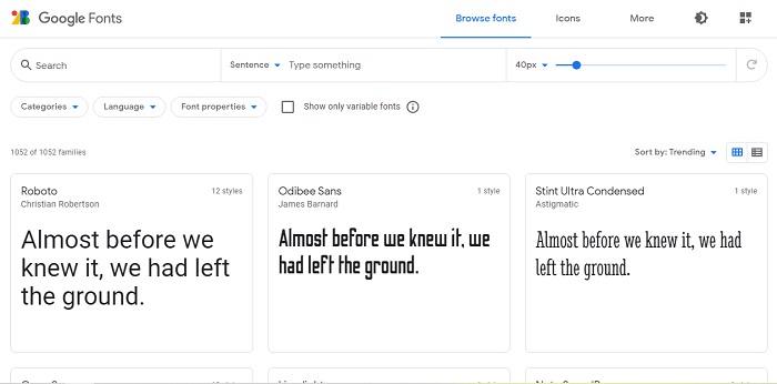 Google Fonts